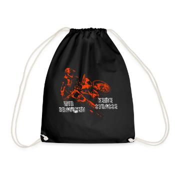 Motocross - Drawstring Bag - black - Front