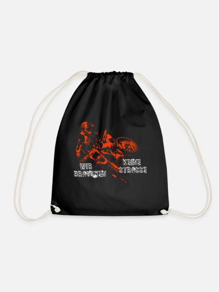 Motocross - Drawstring Bag - black