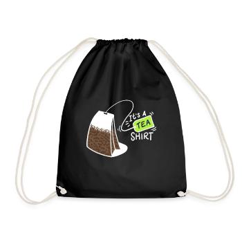 It's a tee shirt - gift - Drawstring Bag - black - Front