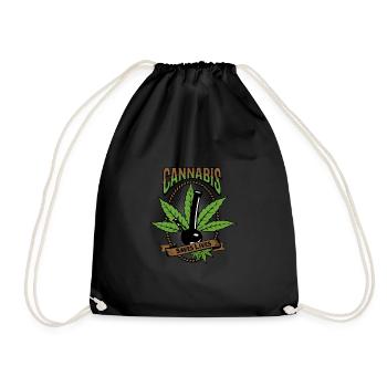 Herbe médicale au cannabis IV - Sac de sport léger - noir - Devant