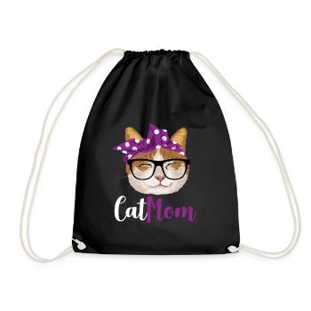 Maman de chat / maman de chats - Sac de sport léger - noir - Devant