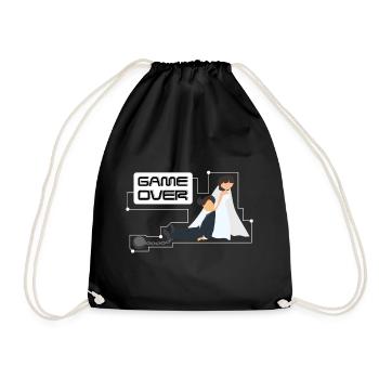 Bachelor Party Bachelor Game Over - Drawstring Bag - black - Front