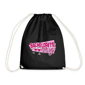 Junggesellenabschied Bachelorette Party - Turnbeutel - Schwarz - Vorne