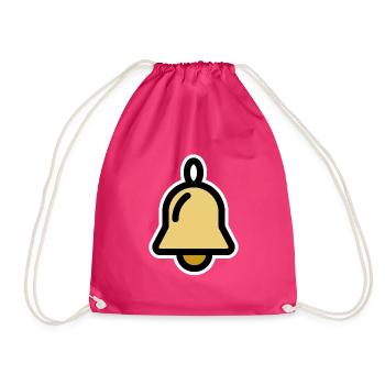 Weihnachtsglocke, Glocke, Glöckchen, Deko - Turnbeutel - Fuchsia - Vorne
