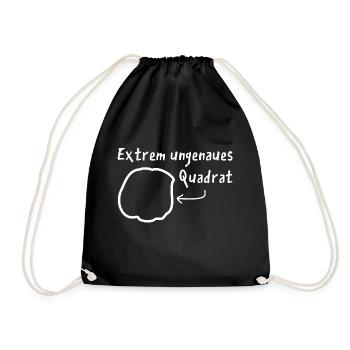 Extrem ungenaues Quadrat Kreis Funshirt Geometrie - Turnbeutel - Schwarz - Vorne