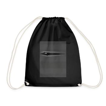 Blinds curtain eyes shirt - Drawstring Bag - black - Front