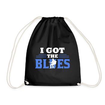 Ich hab den Blues Musik Gitarre Gitarrist Geschenk - Turnbeutel - Schwarz - Vorne
