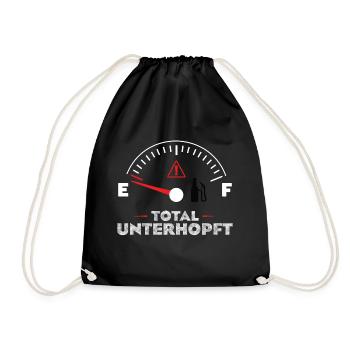 Total Underhopped Fuel Gauge Tap Fun Shirt - Drawstring Bag - black - Front