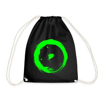 Astronomical symbols sun green - Drawstring Bag - black - Front