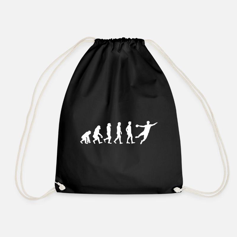 Handball Handballer Evolution Geschenk - Turnbeutel - Schwarz