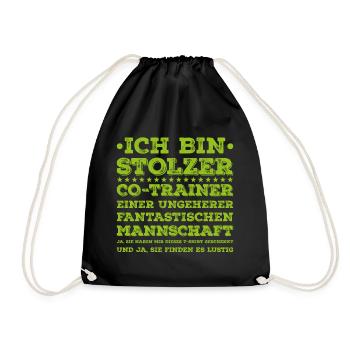 I'm the proud co-coach of a team - Drawstring Bag - black - Front