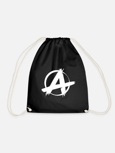 Punk Punker Anarchie Symbol Zeichen Geschenk - Turnbeutel - Schwarz