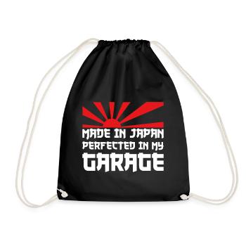 Made in Japan Perfected in my Garage Tuning Auto - Drawstring Bag - black - Front
