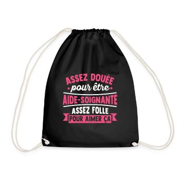 Assez douée pour devenir aide-soignante - Sac de sport léger - noir - Devant