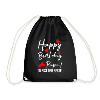 Joyeux anniversaire papa! Tu es la meilleure fête des pères - Sac de sport léger - noir - Devant