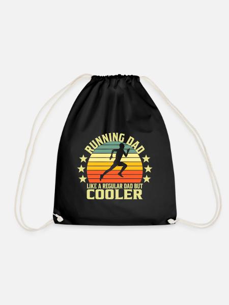 Running dad like a regular dad but cooler - Turnbeutel - Schwarz