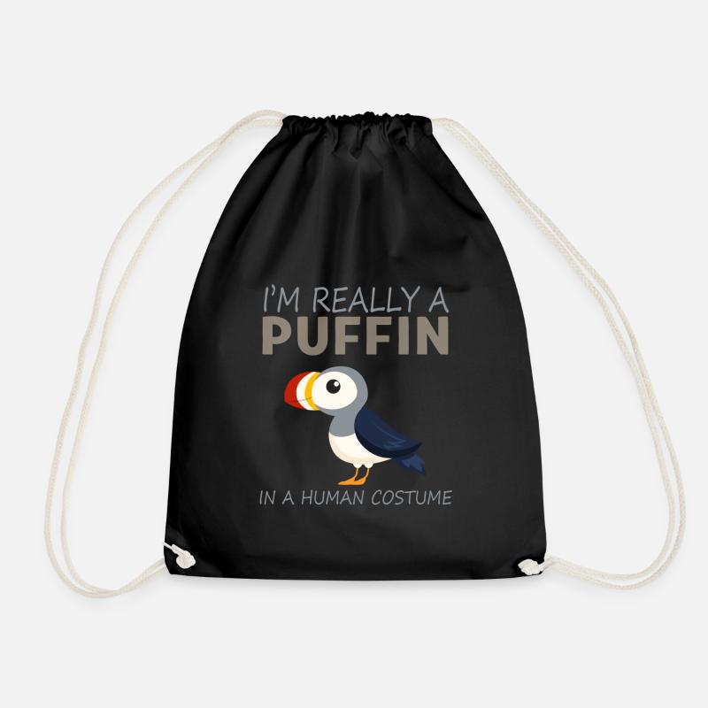 I`m really a Puffin in a Human Costume Lunde - Turnbeutel - Schwarz