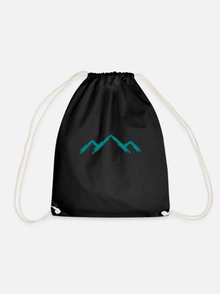 Mountain mountaineering sport mountain running - Drawstring Bag - black