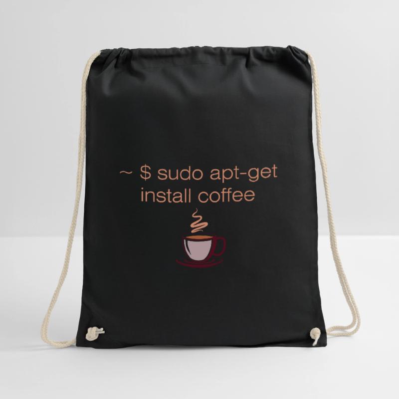 Sudo apt-get install coffee Linux computer scientist Drawstring Bag