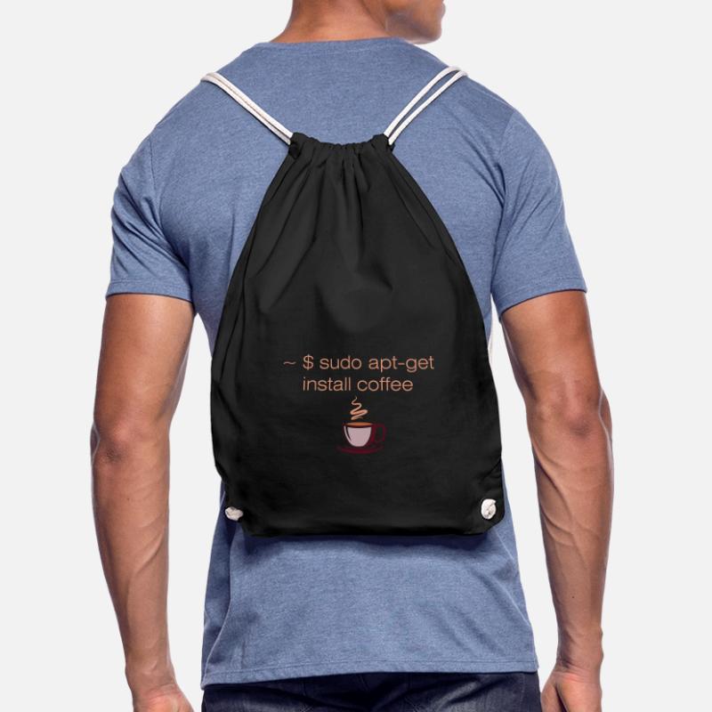 Sudo apt-get install coffee Linux computer scientist Drawstring Bag