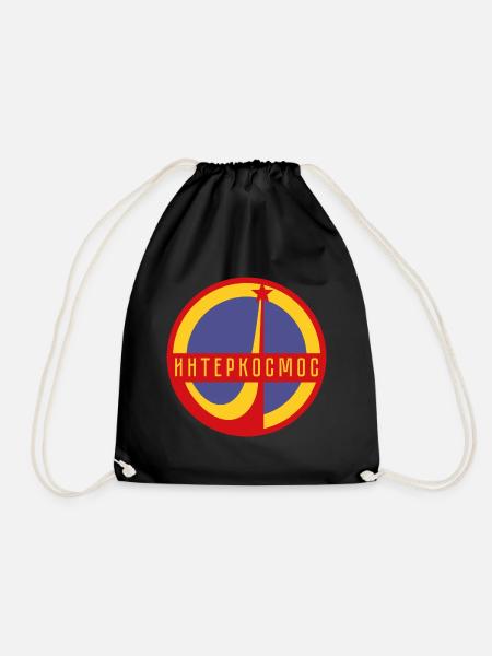 Interkosmos Sputnik Weltraum UdSSR Geschenk - Turnbeutel - Schwarz