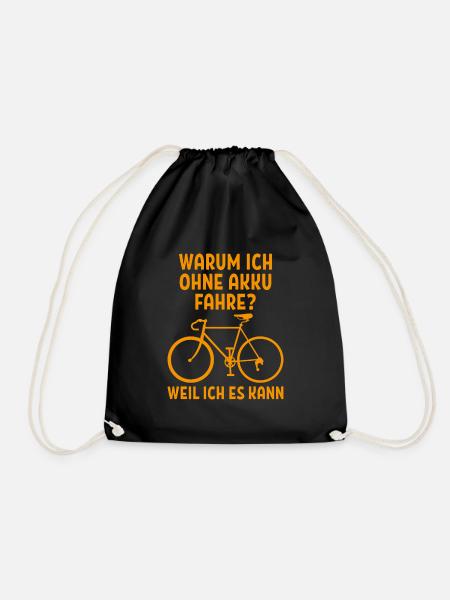 Radfahrer Fahrrad Spruch MTB Geschenk - Turnbeutel - Schwarz