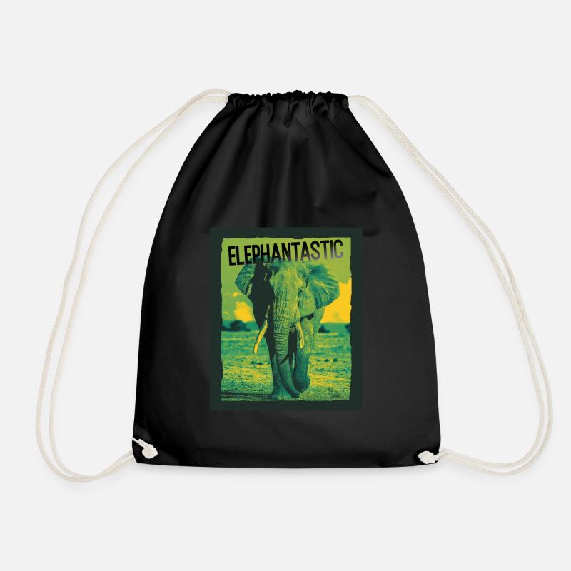 Elephantastic Elefant Elefanten Tierliebe Tiere - Turnbeutel - Schwarz