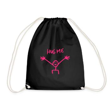 Hug Me Hug cadeau de bonhomme allumette - Sac de sport léger - noir - Devant