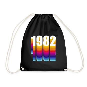 1982 Geburtstagsfeiergeschenk Made In 1982 - Sac de sport léger - noir - Devant