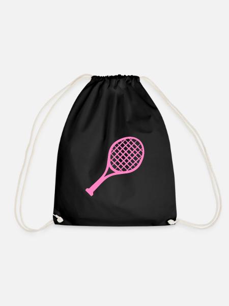 Tennis Schläger Rosa - Turnbeutel - Schwarz
