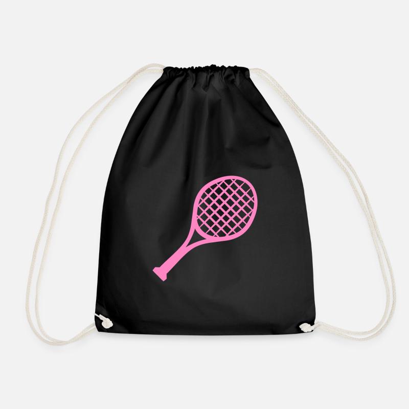 Tennis Schläger Rosa - Turnbeutel - Schwarz