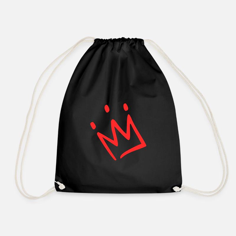 Couronne rouge - Sac de sport léger - noir