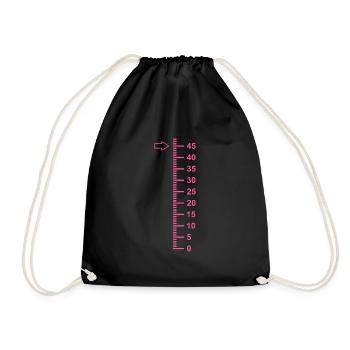 45 years old 45 birthday gift - Drawstring Bag - black - Front