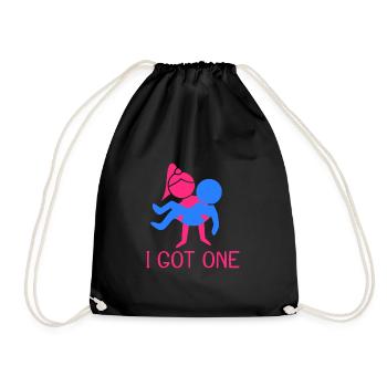 I have a saying bride bachelorette wedding - Drawstring Bag - black - Front