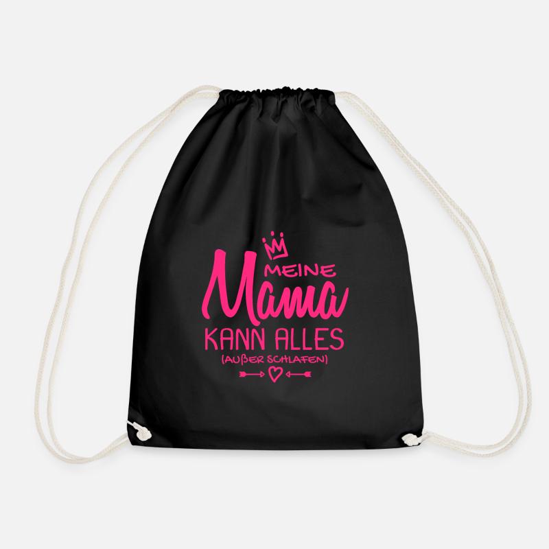Meine Mama Spruch - Babysprüche - Geschenk - Turnbeutel - Schwarz