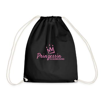 Prinzessin - Turnbeutel - Schwarz - Vorne