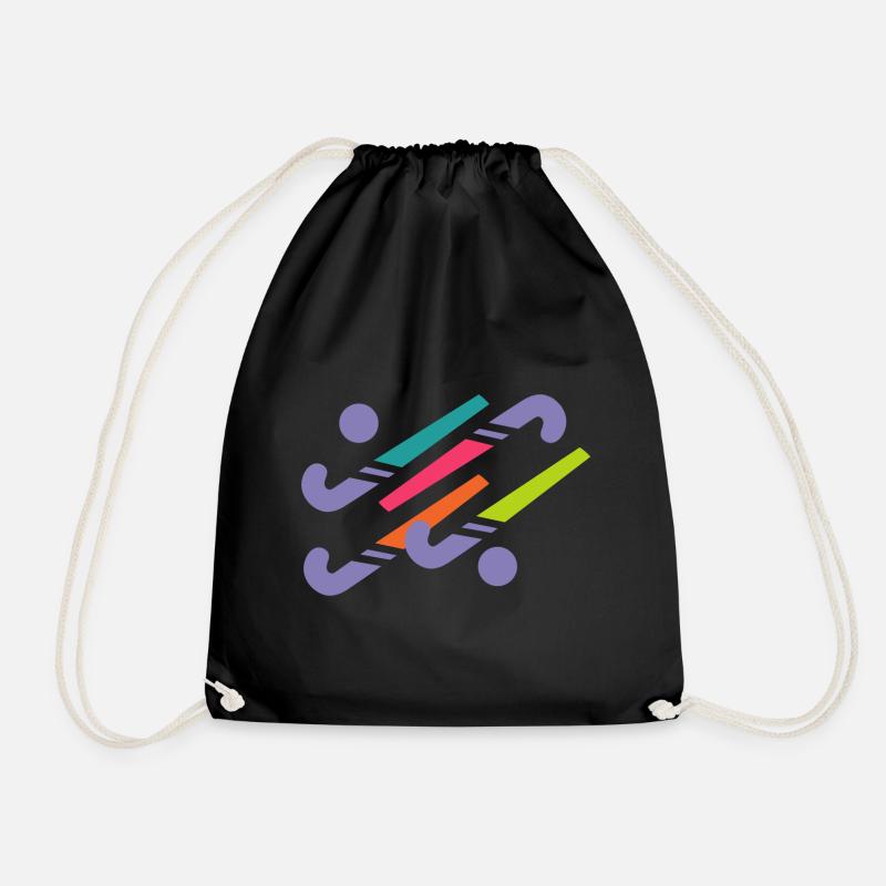 Hockey stick - Drawstring Bag - black