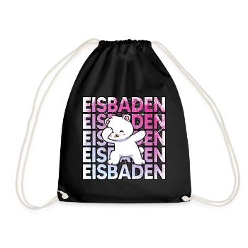 eisbaden winterbader cool icebath kälteresistent - Turnbeutel - Schwarz - Vorne