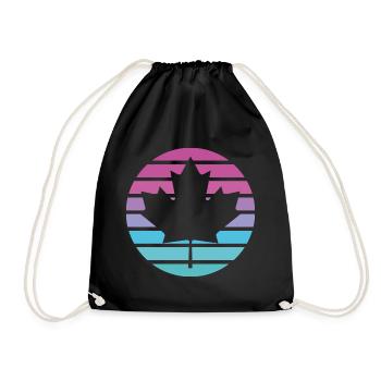 Canada - Drawstring Bag - black - Front