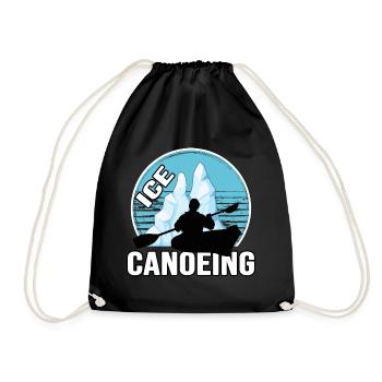 canoë sur glace canoéistes sur glace canoë d’hiver - Sac de sport léger - noir - Devant