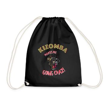 Kizomba makes me going Crazy - Drawstring Bag - black - Front