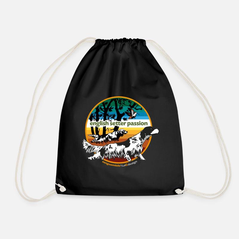 italiano setter passion 70 - Drawstring Bag - black