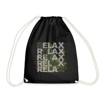 RELAX - Drawstring Bag - black - Front