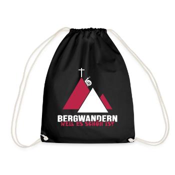 Bergwandern alpin gradwanderung gipfel - Turnbeutel - Schwarz - Vorne