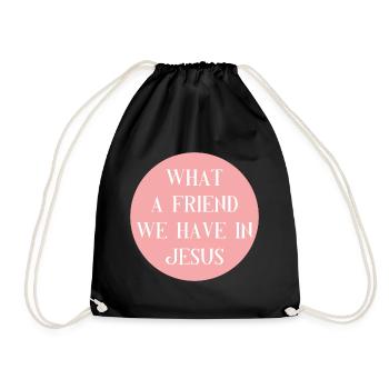 Jesus Christ of Nazareth Faith Bible Jesus - Drawstring Bag - black - Front