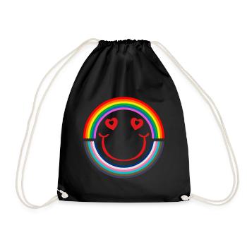 Love is Smile LGBT Shirt - Zelebriere die Vielfalt - Turnbeutel - Schwarz - Vorne