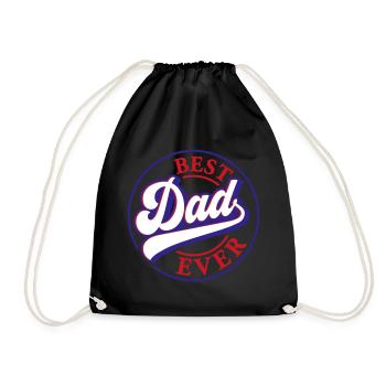 Best Dad Ever | Farben änderbar - Turnbeutel - Schwarz - Vorne
