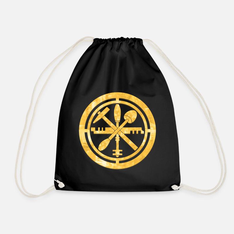 Glaser Zunft Logo Wappen Gold - Turnbeutel - Schwarz