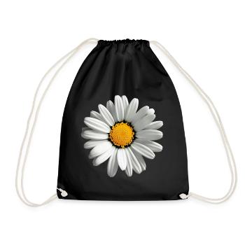 Gänseblümchen, Blume, Frühling, Sommer, Garten, - Turnbeutel - Schwarz - Vorne