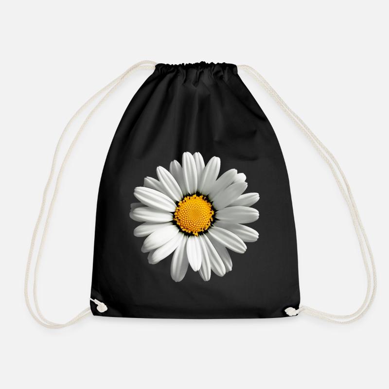 Gänseblümchen, Blume, Frühling, Sommer, Garten, - Turnbeutel - Schwarz